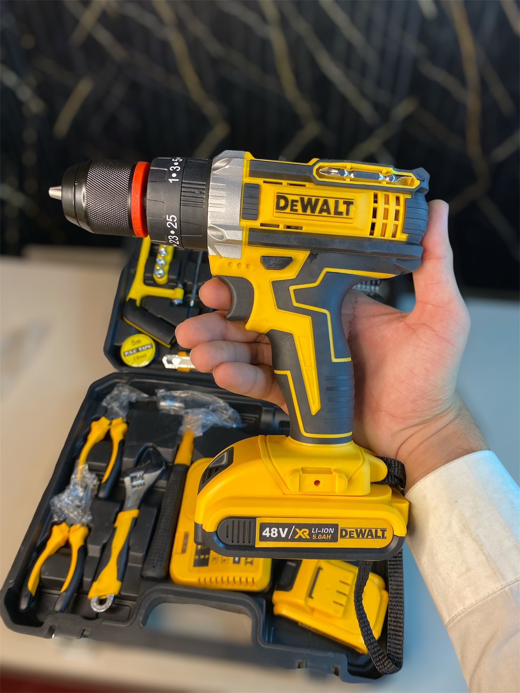 Dewalt Drill machine 117 piece toolbox
