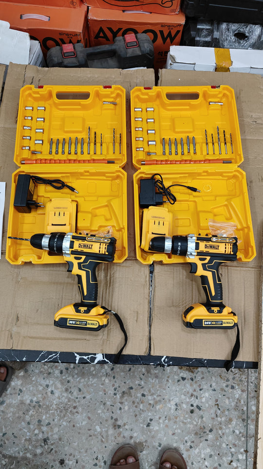 Dewalt 36w 24w USA Hammer Rechargeable Drill Machine with toolkit set