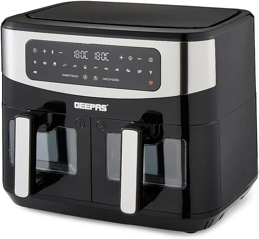 Geepas 9 L Dual Basket Digital Air Fryer- GAF37525U