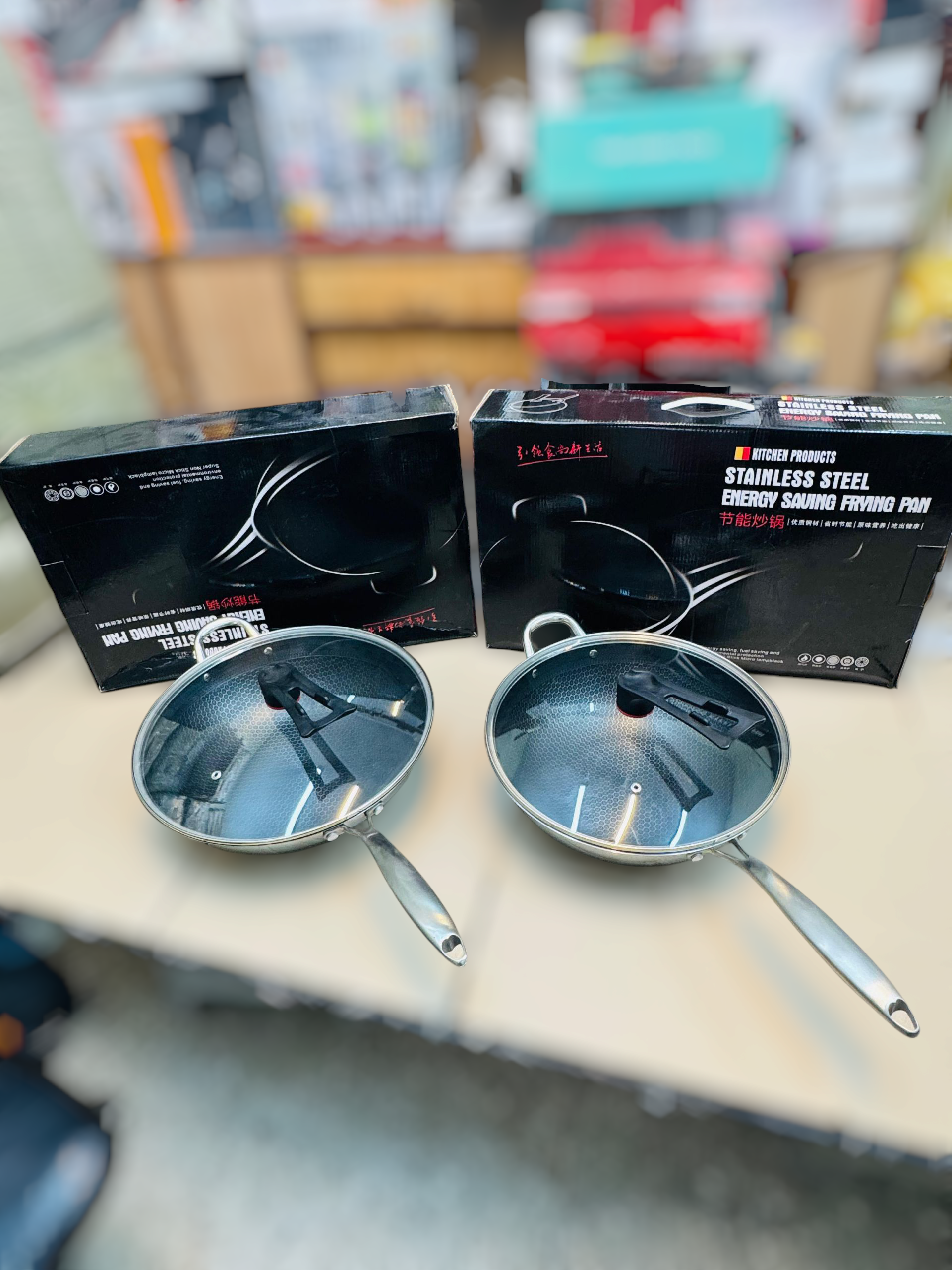 Germany Stainless Steel  lesser honeycomb fry pan & Handi